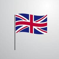 United Kingdom waving Flag vector
