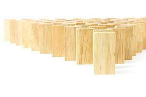 Wooden Domino in row photo