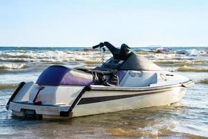 Jet ski parked on the sea photo