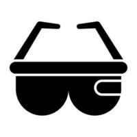 icono de descarga premium de gafas 3d vector