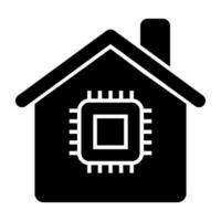 A colorful design icon of home processor vector