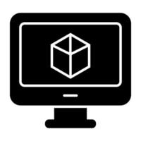 Editable design icon of 3d cube vector