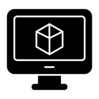 Editable design icon of 3d cube vector