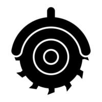 Editable design icon of circular saw vector