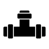 Glyph design icon of pipeline vector