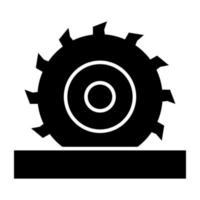 Editable design icon of circular saw vector