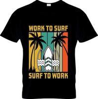 diseño de camisetas de surf, eslogan de camisetas de surf y diseño de ropa, tipografía de surf, vector de surf, ilustración de surf