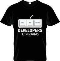 diseño de camisetas de desarrollador de software, eslogan de camiseta de desarrollador de software y diseño de ropa, tipografía de desarrollador de software, vector de desarrollador de software, ilustración de desarrollador de software