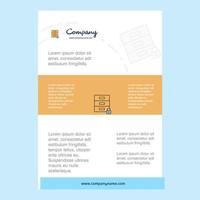 Template layout for Locked cupboard comany profile annual report presentations leaflet Brochure Vector Background