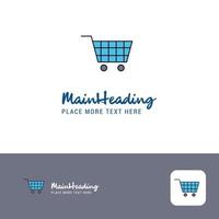 Creative Cart Logo Design Flat color Logo place for Tagline Vector Illustration