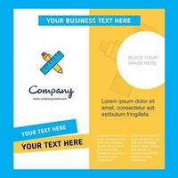 Scale and pen Company Brochure Template Vector Busienss Template