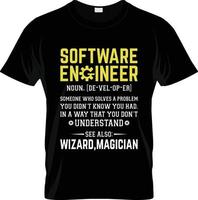 diseño de camisetas de desarrollador de software, eslogan de camiseta de desarrollador de software y diseño de ropa, tipografía de desarrollador de software, vector de desarrollador de software, ilustración de desarrollador de software