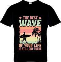 diseño de camisetas de surf, eslogan de camisetas de surf y diseño de ropa, tipografía de surf, vector de surf, ilustración de surf