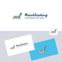 Writing vector logotype with business card template Elegant corporate identity Vector