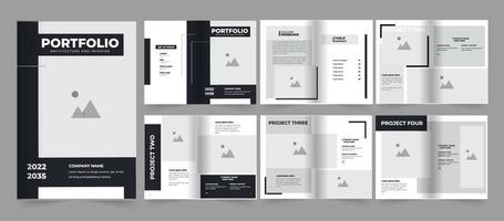 Architecture Portfolio or Interior Portfolio Design template vector