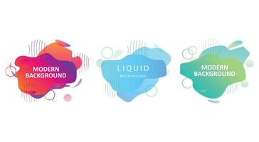 Abstract Liquid Logo Shape. Water Paint Design, Abstract Modern Element Vector. Colored Gradient.Illustration Banner Abstract Gradient Liquid Shape vector