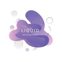 Abstract Liquid Logo Shape. Water Paint Design, Abstract Modern Element Vector. Colored Gradient.Illustration Banner Abstract Gradient Liquid Shape vector