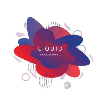 Abstract Liquid Logo Shape. Water Paint Design, Abstract Modern Element Vector. Colored Gradient.Illustration Banner Abstract Gradient Liquid Shape vector