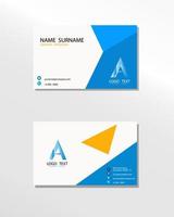 Creative and clean double sided business card template. vector illustration stationery design