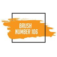Abstract hand painted orange color ink brush stroke vector