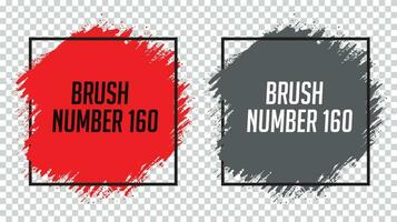 Red and gray color brush stroke background design collection vector