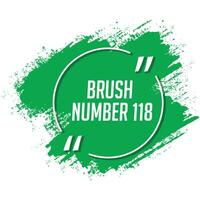 Modern green color brush stroke background vector