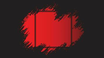 Gradient dark red color grunge frame background vector