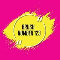 Yellow color vector brush stroke background