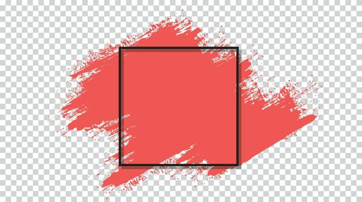 Modern splash brush frame pink color background