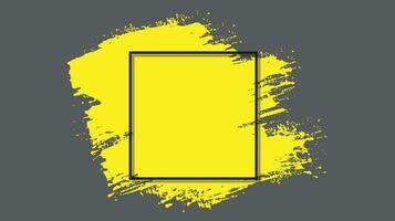 Abstract yellow color grunge brush stroke design vector