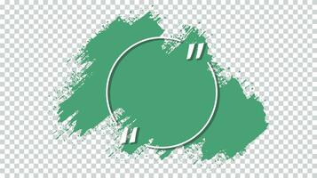 Green color ink vector stains with white frame
