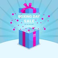 Boxing gift day template vector