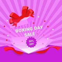 Boxing days discount template vector