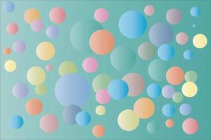 Blue background with overlapping colored dots vector