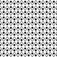 Black waves and dots pattern on white background vector