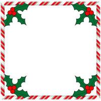 White background frame with christmas border vector
