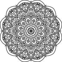 Mandala Black and White Pro Vector