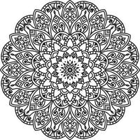 mandala blanco y negro pro vector