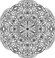 mandala blanco y negro pro vector