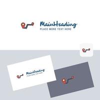 Route vector logotype with business card template Elegant corporate identity Vector