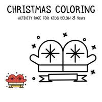 Christmas Coloring Actvity Book For Kids Below 3 Years vector