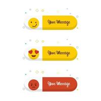 Emoji with your message design vector