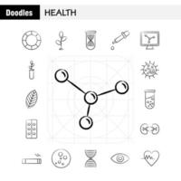 Health Hand Drawn Icon for Web Print and Mobile UXUI Kit Such as Biology Lab Plant Science Biology Flask Lab Science Pictogram Pack Vector