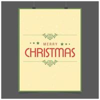 Christmas greetings card with creative design and typography vector