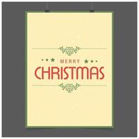 Christmas greetings card with creative design and typography vector