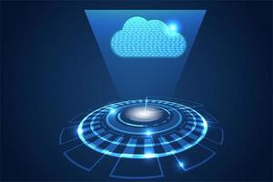 abstract vector cloud technology internet data services concept innovation design background