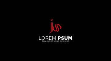 JS, SJ, J, S Letters Logo design Abstract Monogram vector