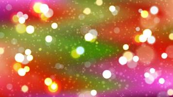 Red-green Christmas background with bokeh lights. Bright highlights. vector illustration