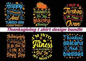 Thanksgiving typography t shirt design free download vector