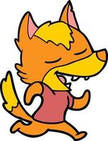 Vector fox character in cartoon style